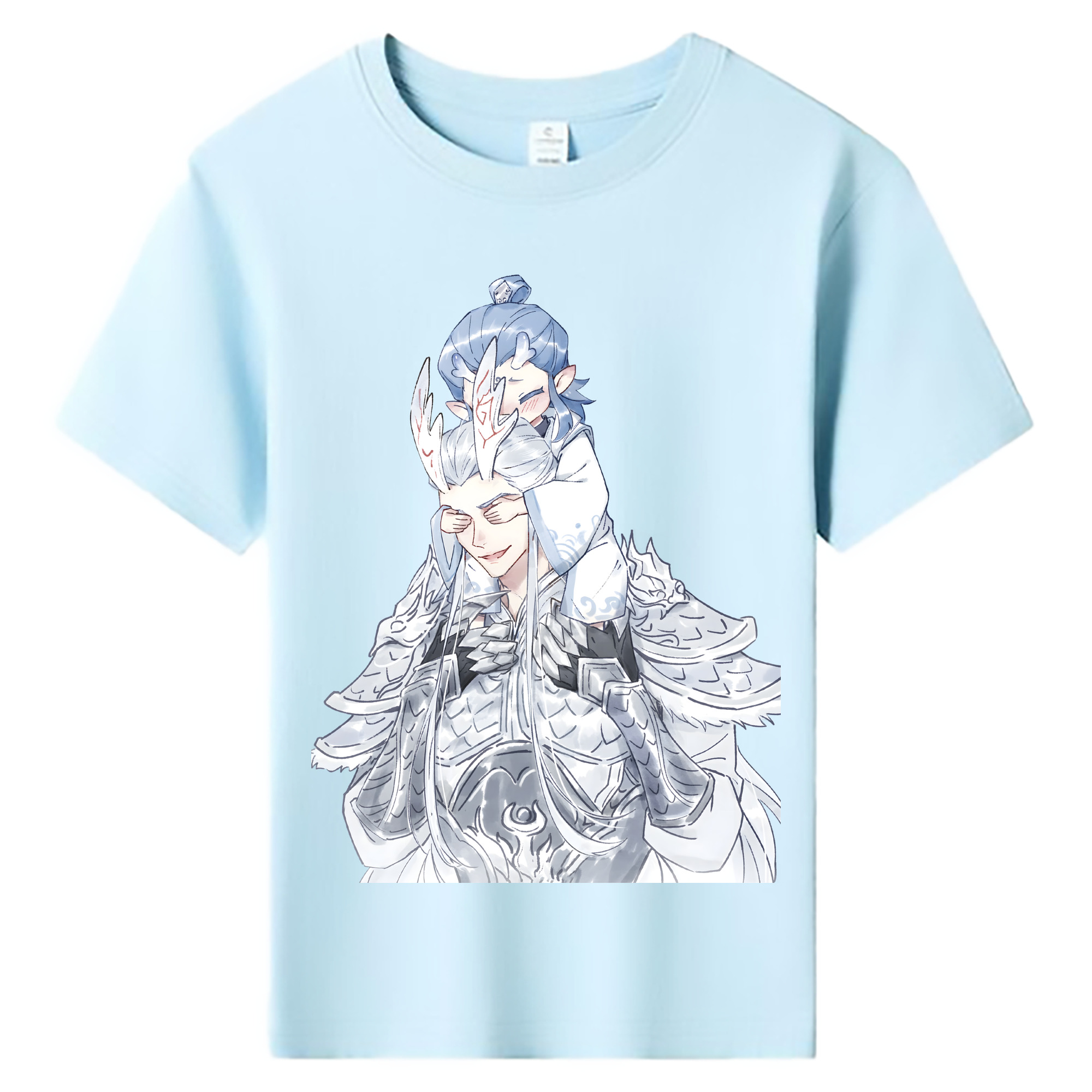 （画像用） Ne Zha 2 ナタ 魔童の大暴れ 綿100％キッズTシャツ（フロントプリント）